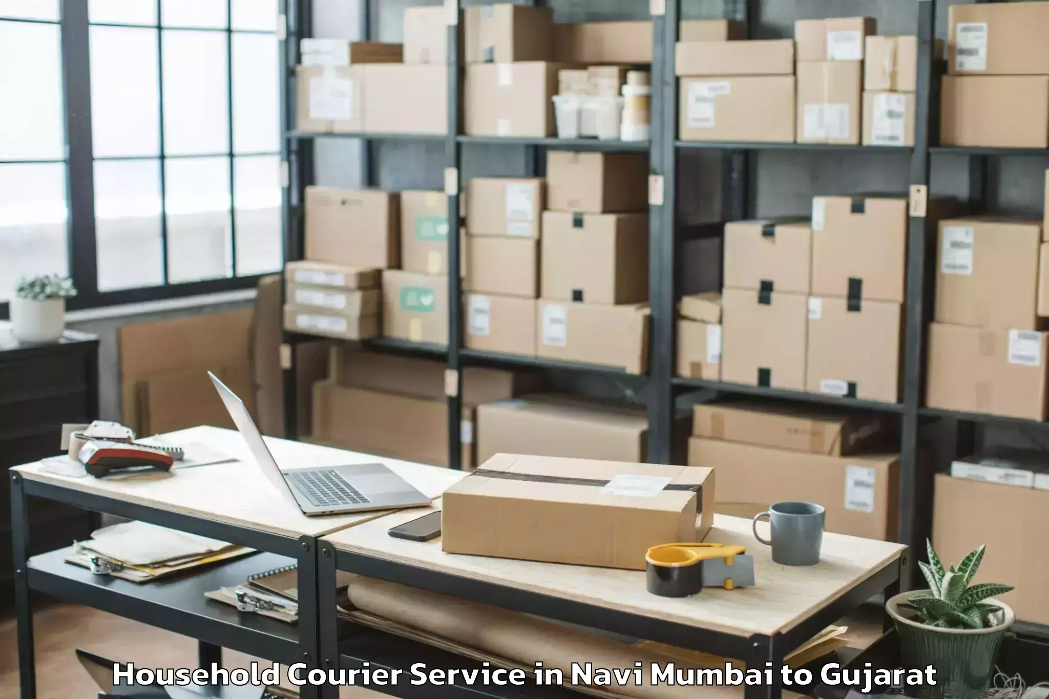 Top Navi Mumbai to Navsari Household Courier Available